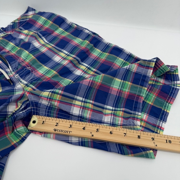 Polo Ralph Lauren Swim Shorts Men Medium Multicolor Plaid Trunks Lined Elastic - Picture 14 of 15